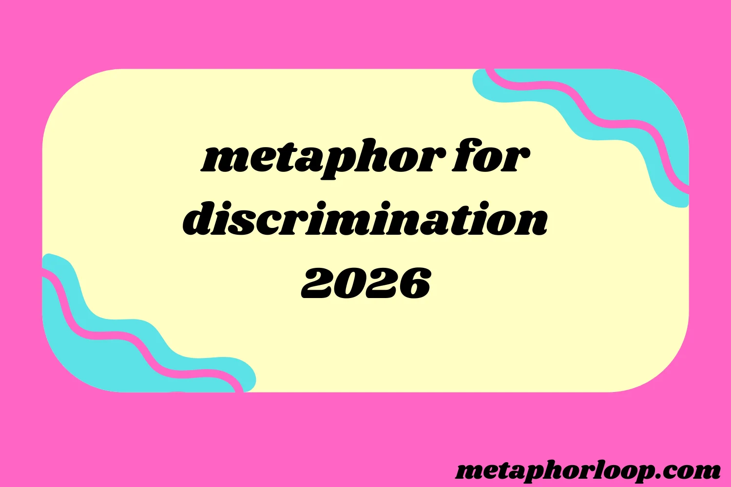 metaphor for discrimination