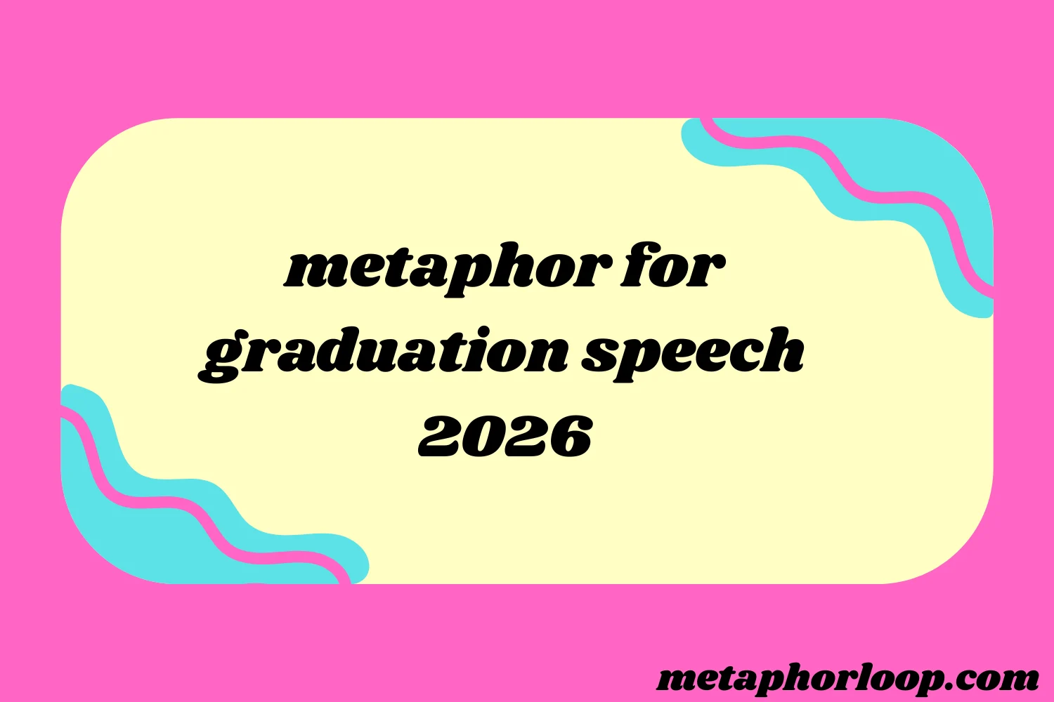 metaphor for graduation speech