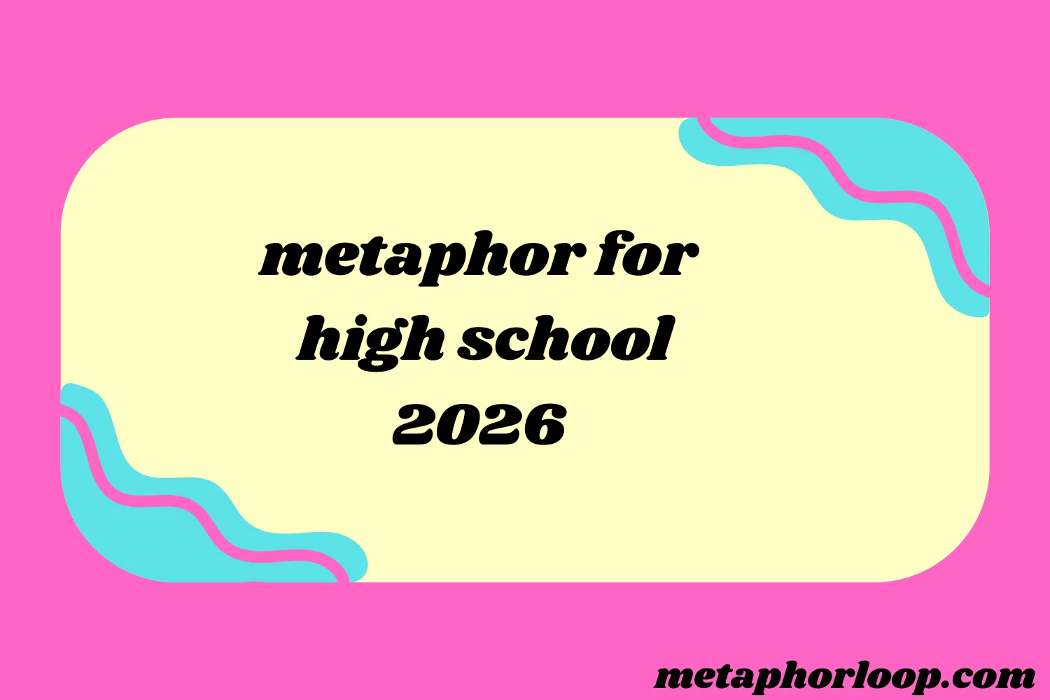 metaphor for high school