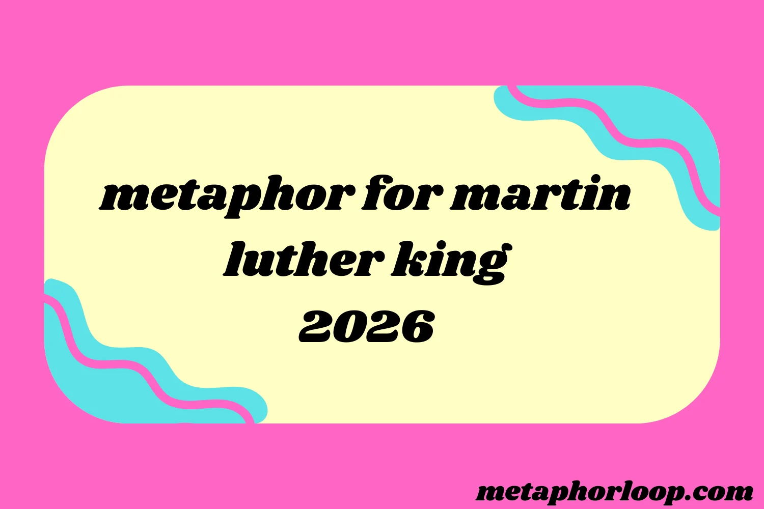 metaphor for martin luther king