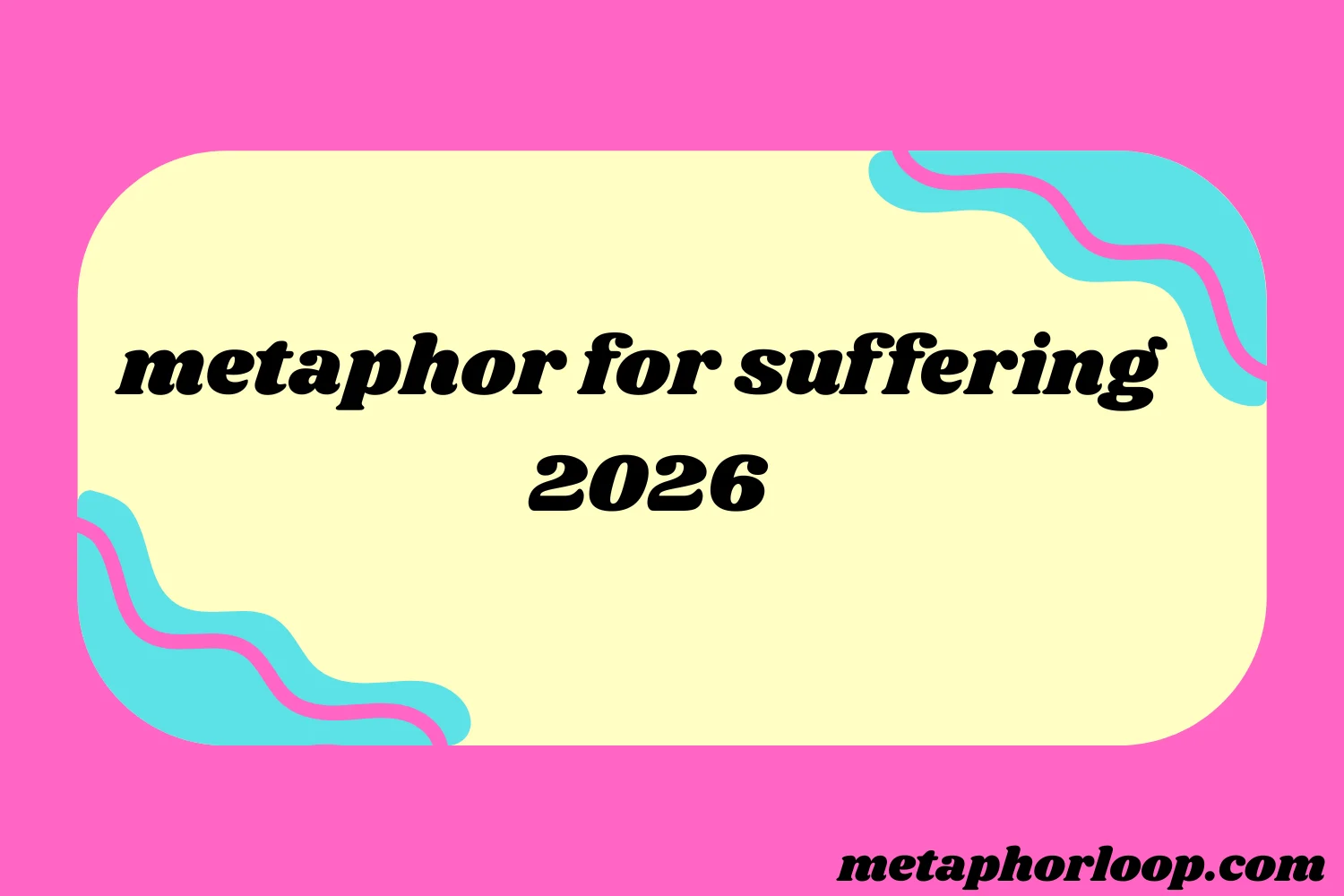 metaphor for suffering