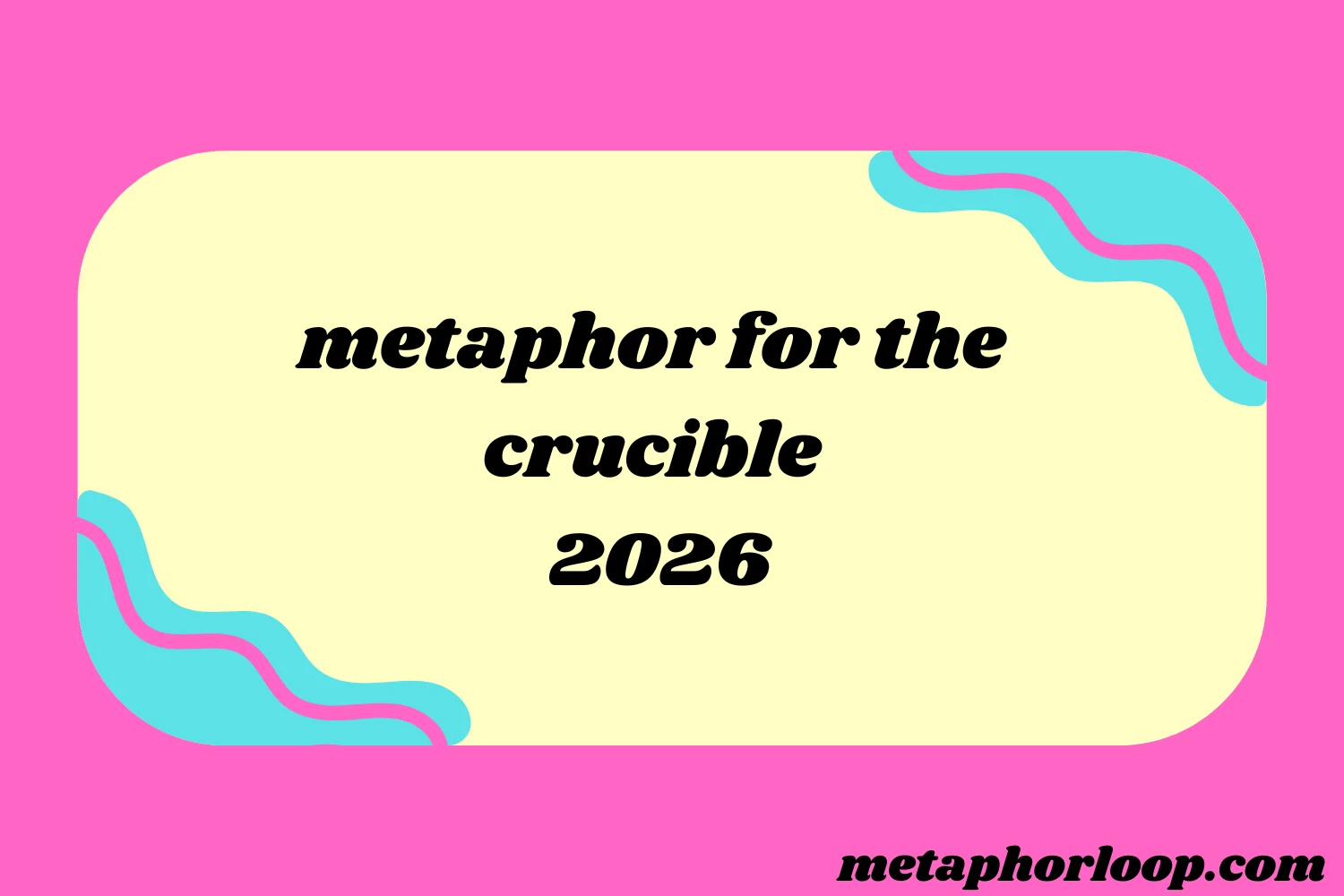 metaphor for the crucible