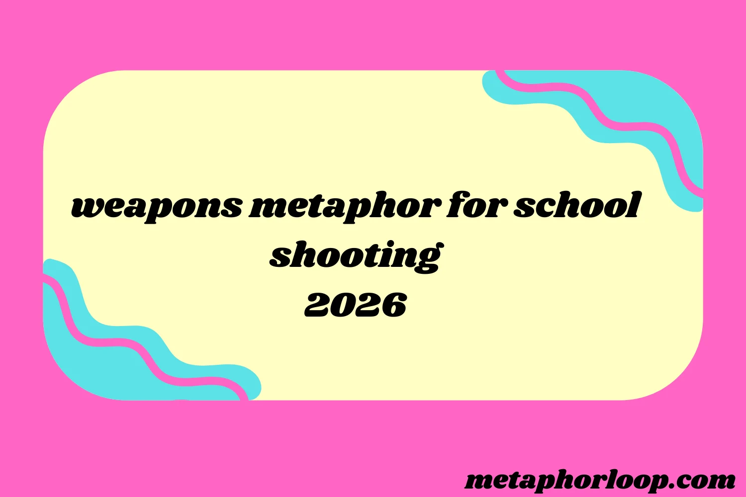 weapons metaphor for school shooting