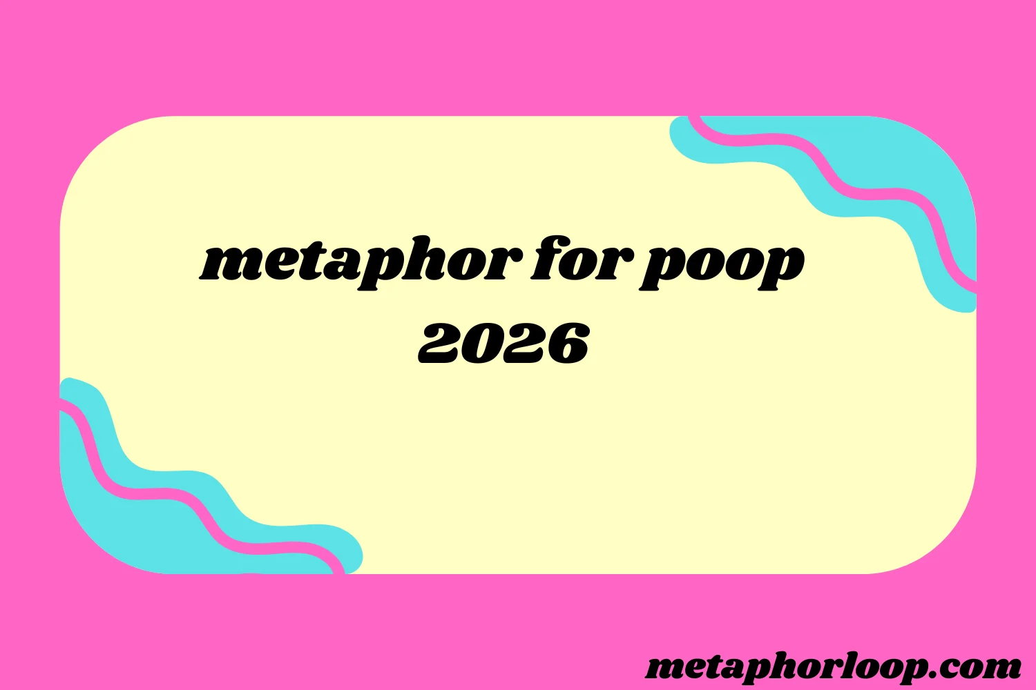 metaphor for poop