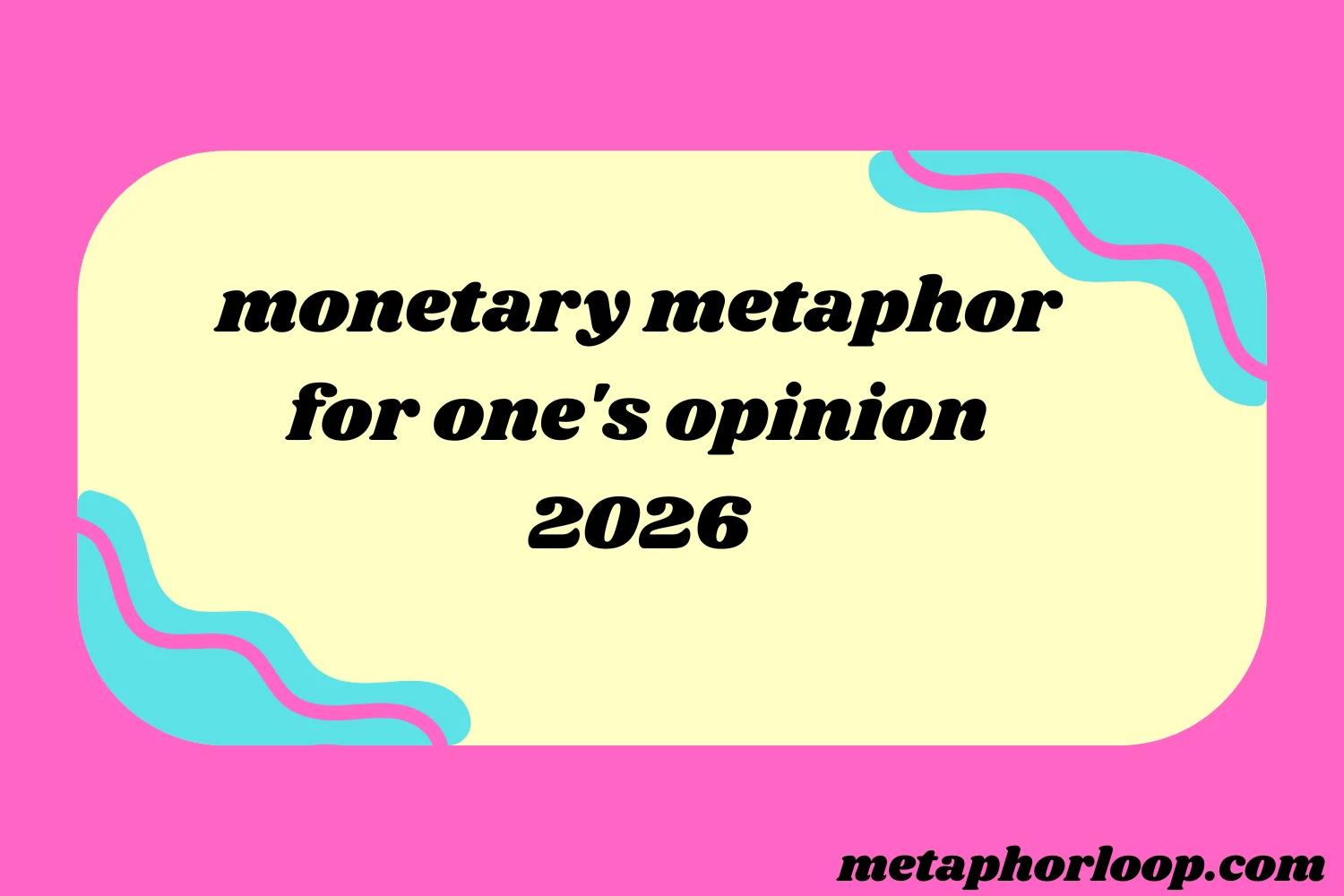 monetary metaphor for one's opinion